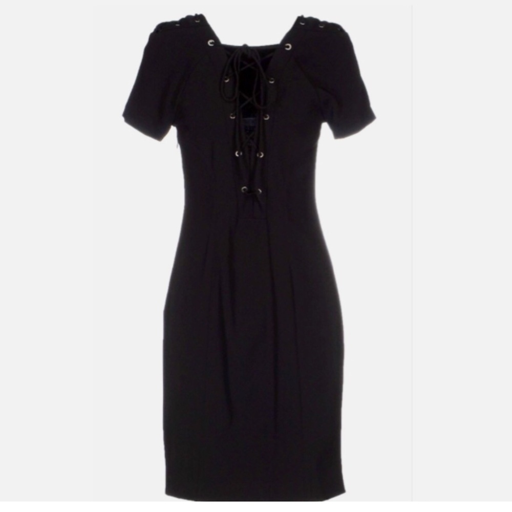 ★NWT Diane von Furstenberg race-up back&shoulder dress US4 Black★